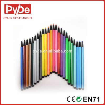 hexagonal barrel multi water color marker pen for school